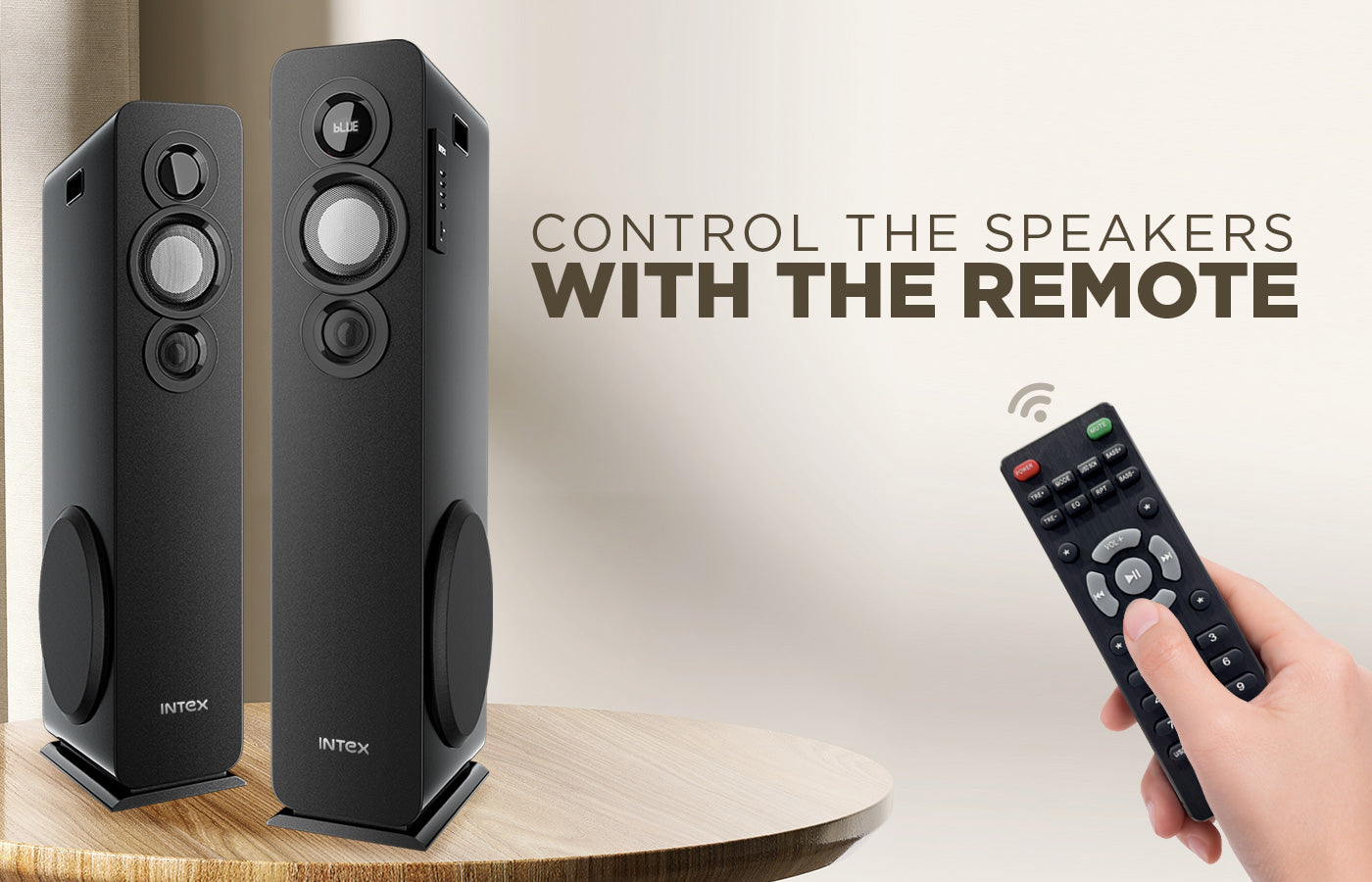 Intex tower speaker store remote